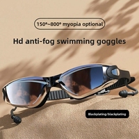 Lunettes de natation 369 JW-YY49 pour adultes, myopes, haute définition, anti-buée, étanches, avec lentilles en polycarbonate électro-plaqué