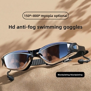 JW-1259 Swimming Goggles <strong>Men</strong> Women Myopic High-Definition Anti-Fog Waterproof Electroplated Polycarbonate Lens Swim Eyewear - Product Image 2