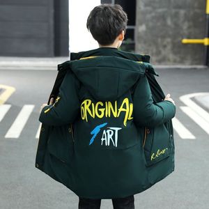 Veste d'hiver en coton pour enfants, manteau chaud, épais type Parka, à <span class=keywords><strong>capuche</strong></span>, vêtements pour grands garçons, protège de la chaleur, 40-30 degrés, 2021 - Product Image 2