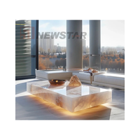 Neuer Modern Heißer Verkauf Luxuriöser Steintisch Möbel Onyx-Kaffee-Marmor-Stein-Jade-Tisch