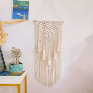 Macramé decorativo tejido colgante de pared macramé bohemio geométrico arte decoración hermosa decoración de dormitorio - Product Image 1