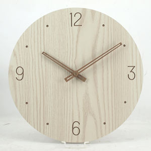 Personalizzabile 12 Pollici di Legno <span class=keywords><strong>Orologio</strong></span> da Parete Tondo Taglio Laser Inciso <span class=keywords><strong>Numeri</strong></span> Moderno Stile Semplice <span class=keywords><strong>con</strong></span> Le Mani in Legno - Product Image 5