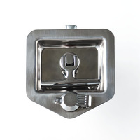 Loquet de compression pliant pour boîte à outils de camping-car, en acier inoxydable 304 poli, avec poignée en T et goujons