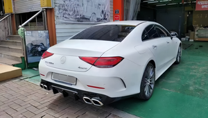 2019-2022 pour Mercedes Benz CLS classe diffuseur de lèvre arrière avec embouts d'échappement nouvelle condition pare-chocs mise à niveau vers CLS63 <span class=keywords><strong>AMG</strong></span> - Product Image 4