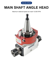 Moteur de broche à double angle HQD ISO30 ER25 8400 tr/min pour machine de découpe CNC pour le travail du bois