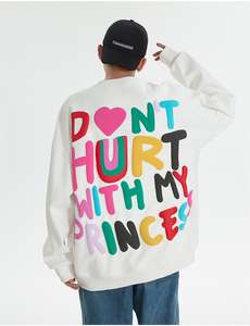 เสื้อฮู้ดดี้ผ้าฝ้าย 100% พิมพ์ลายตามสั่งสำหรับผู้ชาย พร้อมโลโก้ด้านหลัง ทรงโอเวอร์ไซส์ คุณภาพสูง ราคาประหยัด - Product Image 3