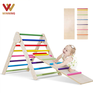 Montessori Bằng Gỗ Trong Nhà Có Thể Gập Lại Leo Núi Khung Sân Chơi Cho Trẻ Em Hoạt Động Leo Núi Thang Đu Trượt Chơi Cấu Trúc Thiết Lập - Product Image 1
