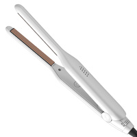 Fer à friser 2-en-1, couleur personnalisable, blanc, style long, grande taille, 5 réglages de température