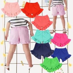 Copri <span class=keywords><strong>pannolini</strong></span> graziosi pantaloncini in cotone per neonati Bloomers con volant da bambina in tinta unita - Product Image 1