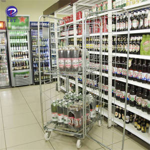 अनुकूलित 4-पक्षीय रसद केंद्र धातु फोल्डेबल नेस्टेबल लॉजिस्टिक्स जाल गोदाम पिंजरे ट्रॉली - Product Image 6