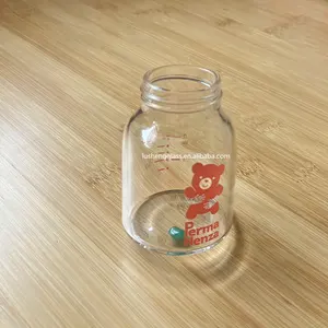 定制玻璃婴儿奶瓶玻璃奶瓶硼硅酸盐秤体积标志印刷55毫米57毫米