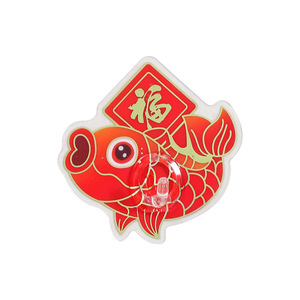 Novelty <b>Hooks</b> Red Fortune Fish Shape Self Adhesive Wall Mount For Home Decor Storage - Product Image 5