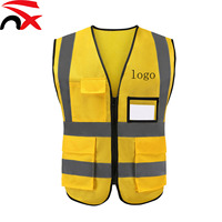 Gilets de sécurité réfléchissants personnalisés avec logo, poches et fermeture éclair, haute visibilité pour hommes et femmes, pour travaux de construction