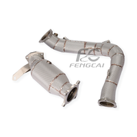 Colector de Escape de Alto Flujo para Audi A4 A6 A7 Q5 2.0T B9.5 2022+, Tubos de Escape, Tubo Frontal con Protector Térmico, Mejora de Potencia
