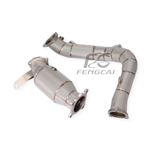 Colector de Escape de Alto Flujo para Audi <span class=keywords><strong>A4</strong></span> A6 A7 Q5 2.0T B9.5 <span class=keywords><strong>2022</strong></span>+, Tubos de Escape, Tubo Frontal con Protector Térmico, Mejora de Potencia - Product Image 6