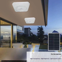 Ampoule de luxe solaire rechargeable à haute luminosité 200W avec télécommande pour salon, éclairage de plafond à énergie solaire pour intérieur