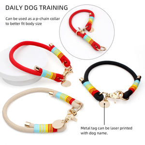 Direct Factory Custom Christmas Seasonal Edition P-Chain Handmade <strong>Dog</strong> &amp; Cat <strong>Collar</strong> Luxury Adjustable Nylon <strong>Charms</strong> Outdoor - Product Image 3