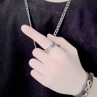 2026 Modischer Individuell Gravierter Kreativer Ring Schmuck Edelstahl Blanko-Ringe für Damen und Herren