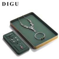 Base en métal bijoux plateau d'affichage cabinet afficher des accessoires collier boucle d'oreille diamant ensemble affichage outil pièce vitrine