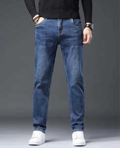 Jeans décontractés pour hommes en coton coupe slim à prix bas, style business, basiques, pantalons pour hommes - Product Image 5