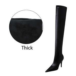 Bottes slim à talons hauts pour femmes, cuissardes de pédicure sexy et à la mode, jambes minces au dessus du genou, collection 9822, 3 - Product Image 2