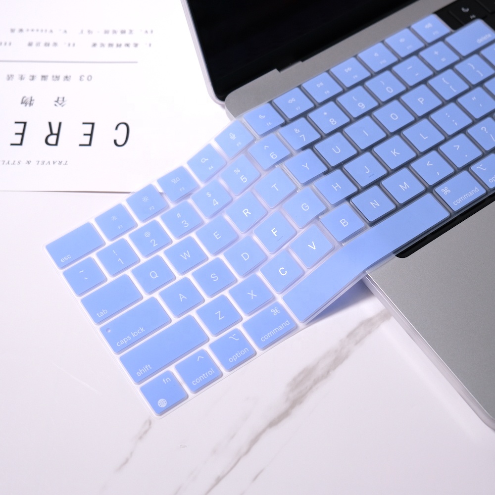 Laptop Keyboard Protector Covers High Quality Dustproof Soft Silicone for Macbook A2442 Color Keyboard Cover Silicone Key Board