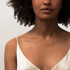 <span class=keywords><strong>Collana</strong></span> di monete da donna a cerchio pieno ciondolo fase lunare delusa catena minimalista Boho luna ciondolo <span class=keywords><strong>collana</strong></span> in acciaio inox - Product Image 6