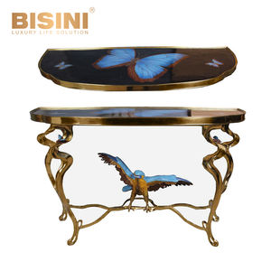 Somptueuse table console en porcelaine de style rococo français avec motifs de peinture à <span class=keywords><strong>l</strong></span>'huile florale impériale peints à la main - Product Image 5