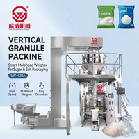 Machine d'emballage verticale VFFS automatique pour sucre et sel de mer de qualité alimentaire, 1 kg, 2000 g, pour granulés