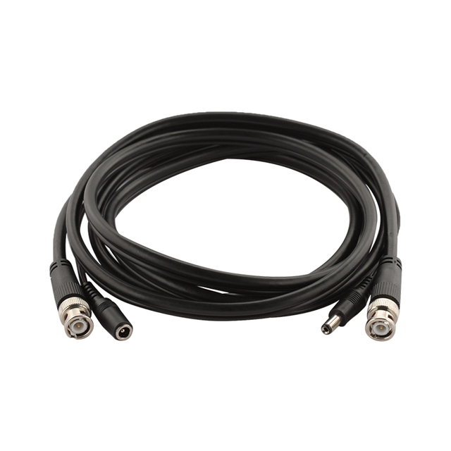 YUXUN 4K HD SDI 75Ohm RG59 Coaxial Cable Bnc Male to Bnc Male DC Cable Black for CCTV Camera