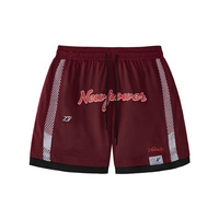 Shorts de basketball personnalisés pour hommes, faible MOQ (5 pièces), anti-transpiration, double couche en maille, tenue de basketball streetwear