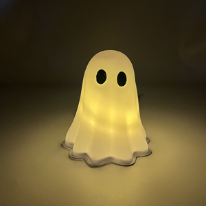 ไฟ LED รูปผีสีขาวสำหรับฮาโลวีน ของตกแต่งห้องนั่งเล่น ของขวัญสำหรับงานปาร์ตี้ ใช้แบตเตอรี่ LR44 แบบใช้แล้วทิ้ง ขายดี - Product Image 6
