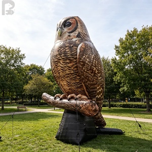 Statue géante gonflable réaliste d'hibou personnalisée avec éclairage LED, modèle animal pour centre commercial/plaza/parc extérieur/événement sur le thème de la faune - Product Image 6