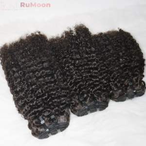Paquetes de Cabello Afro Rizado Negro al por Mayor, Cabello Humano Virgen 100%, Extensiones de Cabello Brasileño de la Marca Rumoon - Product Image 1