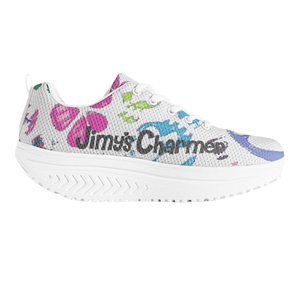 MD Thick Sole Rocker <b>Shoes</b> <b>for</b> <b>Women</b> Mesh Breathable Pattern Printed Casual Running Sports <b>Shoes</b> - Product Image 3