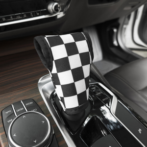 Housse de levier de vitesses à carreaux YECAI, protection universelle en peluche pour pommeau de levier de vitesses, antidérapante, confortable, adaptée aux modèles BYD, Toyota, Honda - Product Image 3