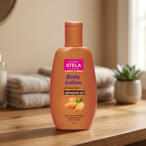 Loción para Bebés Stela Care Almond, Hidratante Diaria para el Cuerpo del Bebé con Aceite de Almendras Dulces, Fórmula Ligera para una Piel Suave - Product Image 1