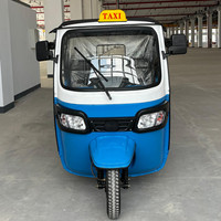 Tuk Tuk Taxi fermé, motorisé, 200cc, refroidissement par eau, essence, tricycle, 1 conducteur et capacité de 6 passagers