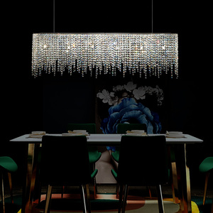 Restaurant Kitchen Pendant Light Modern Style Indoor Decoration Hotel Lobby Staircase Villa <strong>Crystal</strong> LED Ring Luxury <strong>Chandelier</strong> - Product Image 5