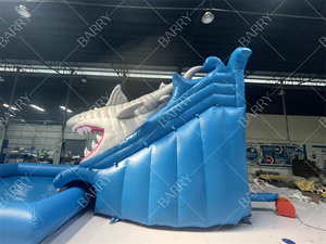 Combinaison gonflable commerciale de glissière d'eau de PVC grande conception de requin pour l'activité extérieure d'intérieur d'amusement d'enfants d'adultes - Product Image 5