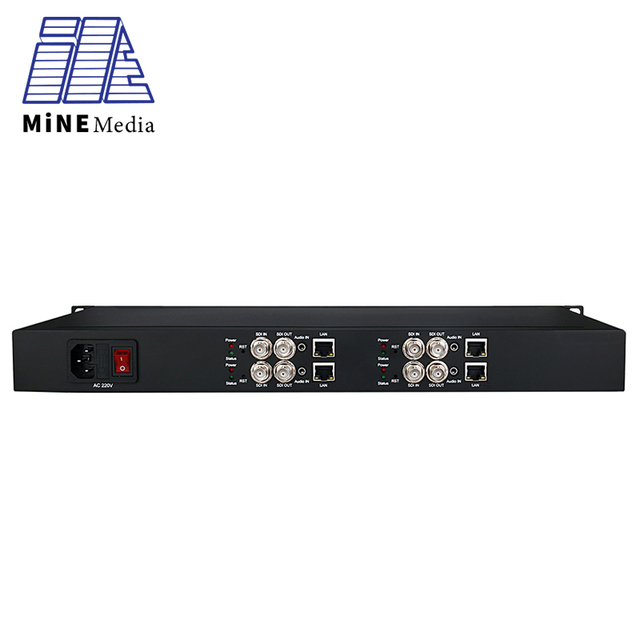 1U 4 Channel Rack-mounter H.265 RTMP RTSP HD/SD/3G SDI to IP Streaming Video Encoder