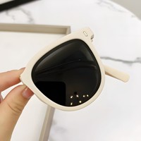 Lunettes de Soleil Pliables Rétro Unisexe TR90 à Verres Dégradés avec Étui, Protection UV400, Vente en Gros