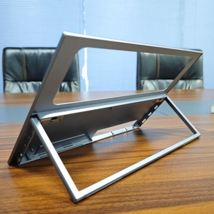 Carcasa de Pantalla Portátil Mecanizada por <span class=keywords><strong>CNC</strong></span>, Marco de Pantalla de Aleación de Aluminio con Soporte para Mecanizado, Se Acepta OEM - Product Image 3