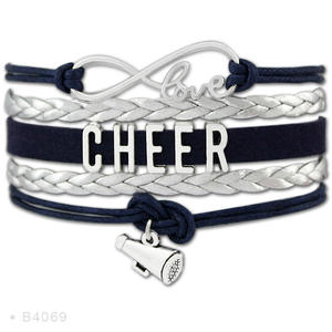 फैक्टरी कस्टम ने आनंद के लिए अनंत प्रेम हृदय मेगाफोन आकर्षण कंगन बनाया - Product Image 3