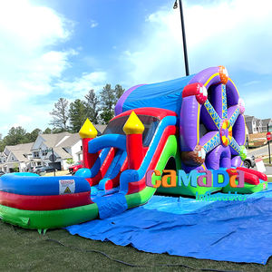 Nouveauté : Combo château gonflable Thème Grande Roue et Étoiles avec toboggan et piscine - Product Image 4