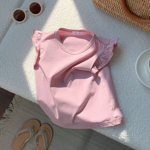 Nouvelle Arrivée – Hauts sans manches pour petites filles avec volants adorables, couleur bonbon, style princesse, T-shirt d'été - Product Image 3
