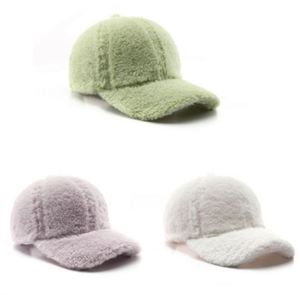 Gorras de Invierno para Mujer, de Lana de Cordero, Color Sólido, Cálidas, Tipo Béisbol, para Viajes al Aire Libre, Regalo Promocional - Product Image 3