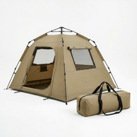 Tente de camping automatique hydraulique pour 6 personnes, installation instantanée, résistante au vent et au sable, revêtement argenté, tente familiale
