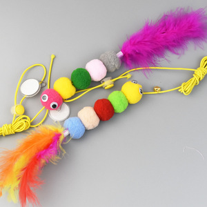 Feather Caterpillar <b>Cat</b> <b>Toy</b> Plush Hanging Boredom Buster <b>Interactive</b> Pet <b>Toy</b> - Product Image 5