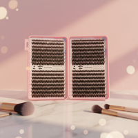 Faux cils en grappe courbés en C, longueurs mixtes, effet 3D, volumineux, en vison synthétique, réutilisables pour le maquillage quotidien – Vente en gros